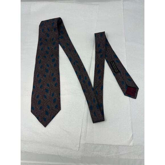 Giorgio Armani Cravatte Repp Silk Tie Italy NWT Abstract Pattern - Picture 8 of 11